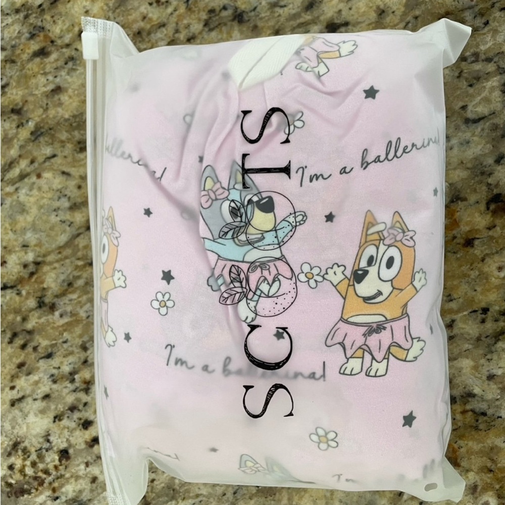 Scoots Bluey Ballerina Crib Sheet NIB